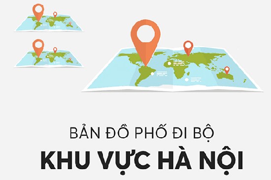 Bản đồ đi bộ thăm quan khu phố Pháp ở Hà Nội.