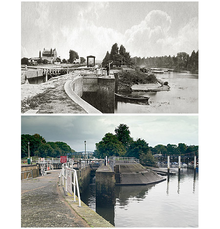 Teddington Locks (c1885)